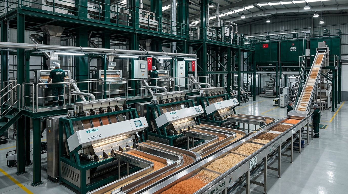 Nilasya Agro Foods modern Sortex optical cleaning & pulses processing plant in Mersin