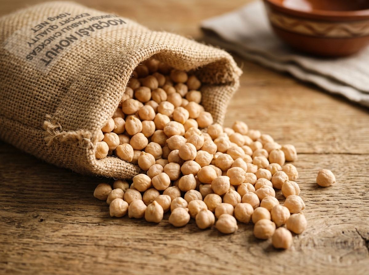 Turkish Kabuli Chickpeas (Koçbaşı 7mm - 10mm) bulk export from Türkiye - Nilasya Agro Foods